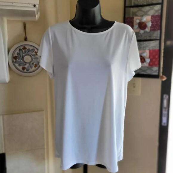 Preston & York White Short Sleeve T Shirt/Blouse Size Medium - Picture 4 of 4